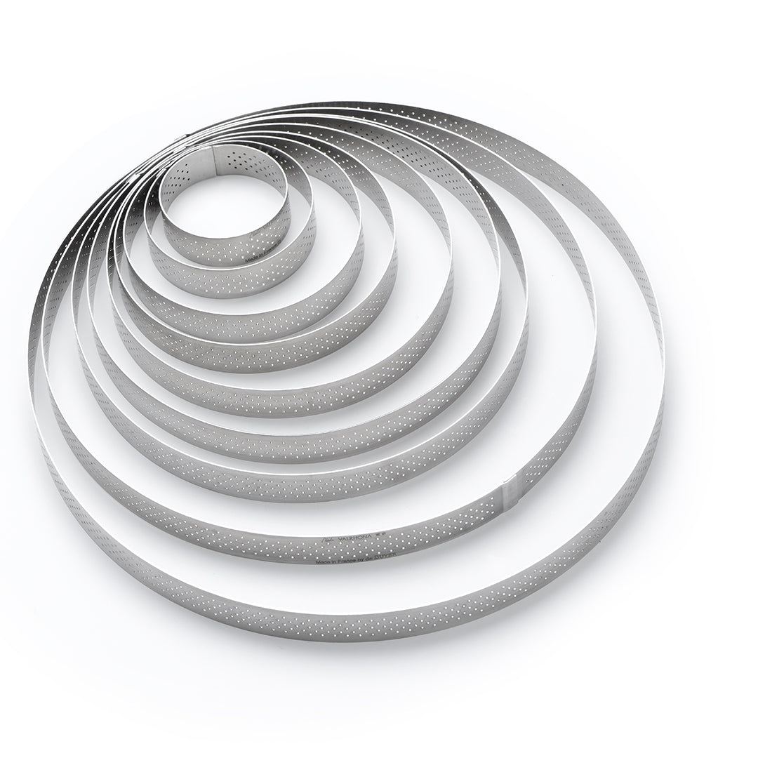 Perforated Round Tart Ring Height 0.8"